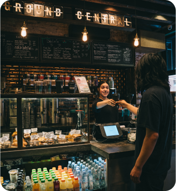 Ground Central barista preparing coffee