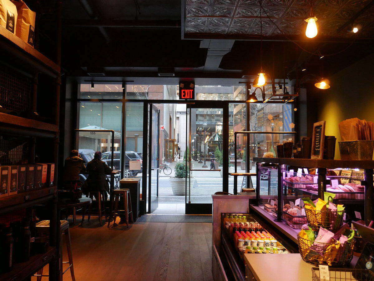 The entrance and pastry counter seen from inside GC 6 1/2 Ave